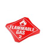 TOTALPACK® 10 3/4 x 10 3/4" - Placard "Flammable Gas #2" 25 Units