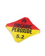 TOTALPACK&reg; 10 3/4 x 10 3/4" - Placard "Organic Peroxide #5.2" Red Yellow 25 Units