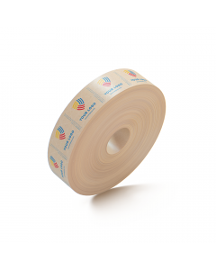 Custom Reinforced, Water-Activated Packing Tape By TOTALPACK&reg; - Tan 72 mm x 500 ft. 235 Grade, 6 Rolls Per Case
