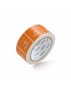 Custom Square Stickers By TOTALPACK® - 4 x 4" Round Corners Orange, 1000 Labels per Roll