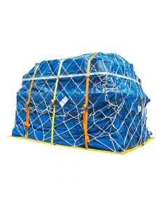 TOTALPACK® 215 x 98 x 54" Large Pallet Cover 1 Mil, Blue (96 x 125 x 96" - Cover Size) for DC 8 Aircraft, 25 Covers