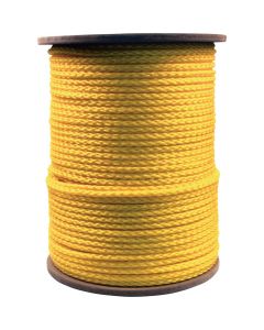 TOTALPACK® 1/2", 600\', Yellow Hollow Braided Polypropylene Rope