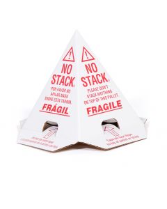 TOTALPACK® 8 x 8 x 10" White Pallet Cones "English Only", 50 Units