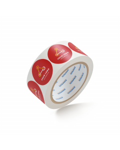 Custom Circle Stickers By TOTALPACK® - 2" Red, 1000 Labels per Roll