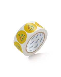 Custom Circle Stickers By TOTALPACK® - 2" Yellow, 1000 Labels per Roll