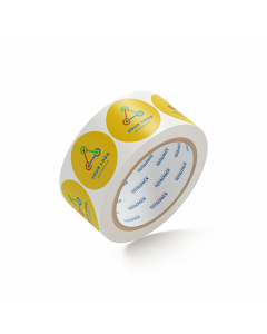 Custom Circle Stickers By TOTALPACK® - 3" Yellow, 1000 Labels per Roll