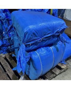 TOTALPACK® 48 x 60&quot;, Military-Strength Waterproof Tight Weave Polypropylene Sandbags, Blue, 25 Units