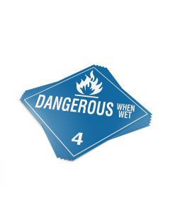 TOTALPACK&reg; 10 3/4 x 10 3/4" - Placard "Dangerous When Wet" 25 Units