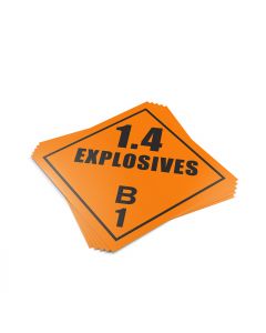 TOTALPACK&reg; 10 3/4 x 10 3/4" - Placard "Explosives 1.4 B" 25 Units