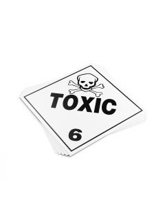 TOTALPACK&reg; 10 3/4 x 10 3/4" - Placard "Toxic #6" 25 Units