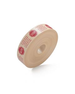 TOTALPACK&reg; Pre-Printed 3" x 500' 235 Grade Natural Reinforced Water Activated Tape "STOP CHECK CONTENT (EN-ES)" 6 Rolls
