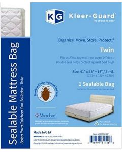 TOTALPACK® KG Kleer Guard Mattress Bag 91 x 52 x 14", 3 Mil, Twin Mattress, 1 Unit