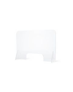 32 x 24" Acrylic Desk Shield, Opening at Bottom, 1 Unit 